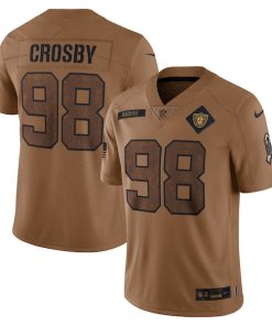 Maxx Crosby Las Vegas Raiders Nike 2023 Salute To Service Limited Jersey - Brown