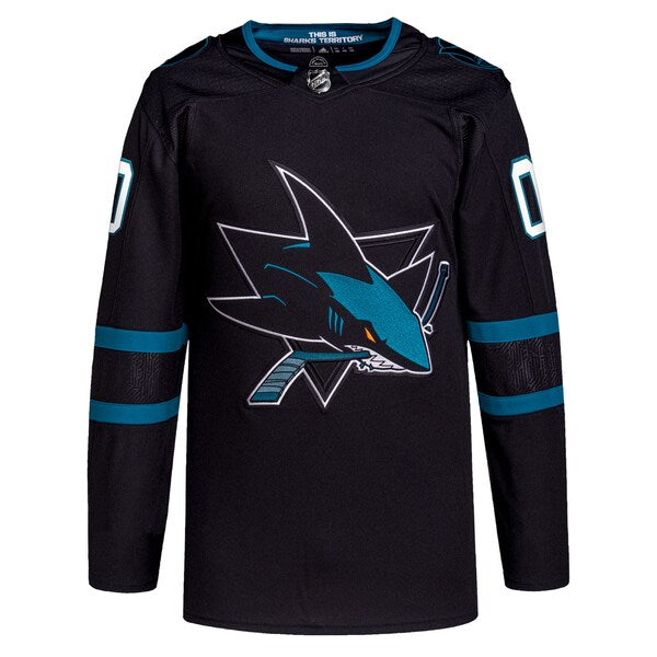 San Jose Sharks adidas Alternate Primegreen Authentic Custom Jersey - Black - Image 2