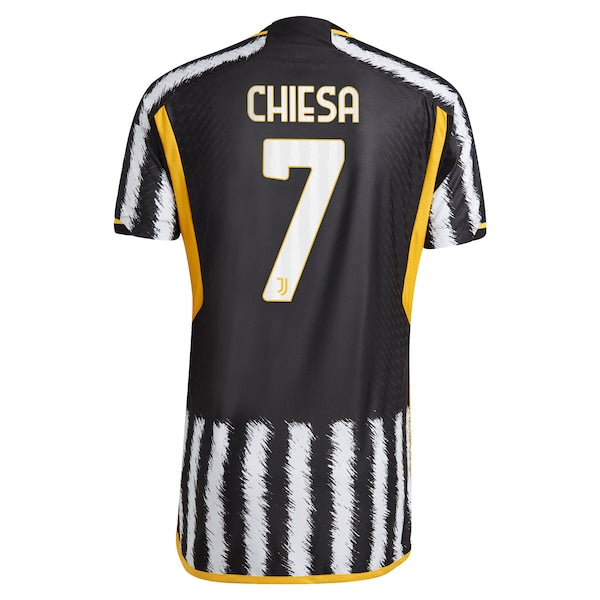 Federico Chiesa Juventus adidas 2023/24 Home Authentic Player Jersey - Black/White - Image 4