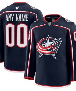 Alternative view of Columbus Blue Jackets  Home Premium Custom Jersey - Navy/White