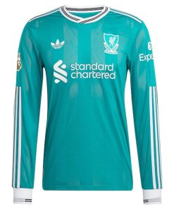 Alternative view of Liverpool adidas 2025/26 Third Authentic Long Sleeve Jersey - Green