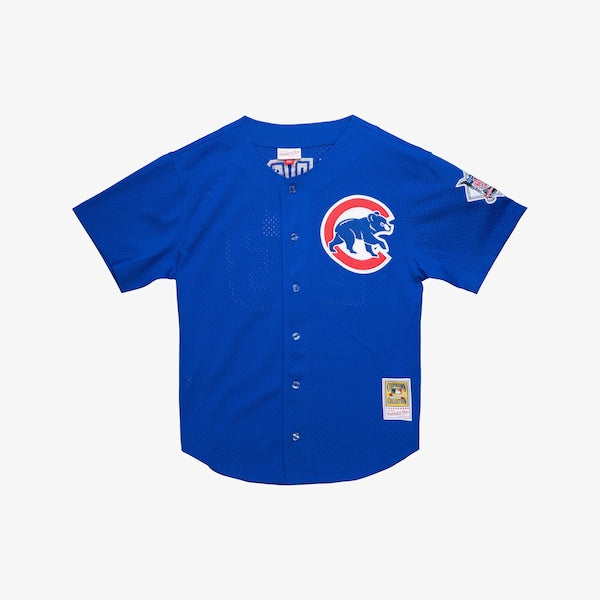 Ryne Sandberg Chicago Cubs Cooperstown Collection 1997 Mesh Batting Practice Button-Up Jersey - Royal