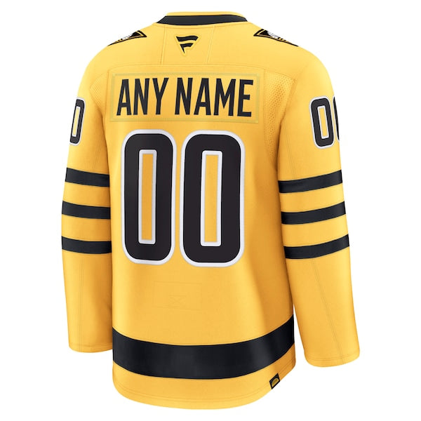 Pittsburgh Penguins Alternate Premium Custom Jersey - Gold/Black/White - Image 4