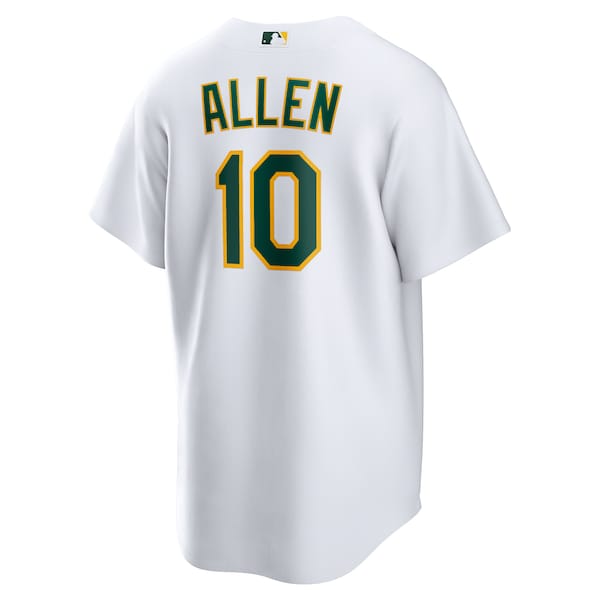 Nick Allen Oakland Athletics Nike Home Replica Jersey - White/Kelly Green - Image 4
