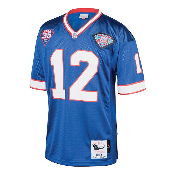 Jim Kelly Buffalo Bills 1994 Authentic Throwback Retired Player Jersey - Royal - Image 2