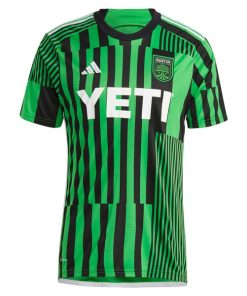 Alternative view of Austin FC adidas 2024 Las Voces Kit Replica Jersey - Green