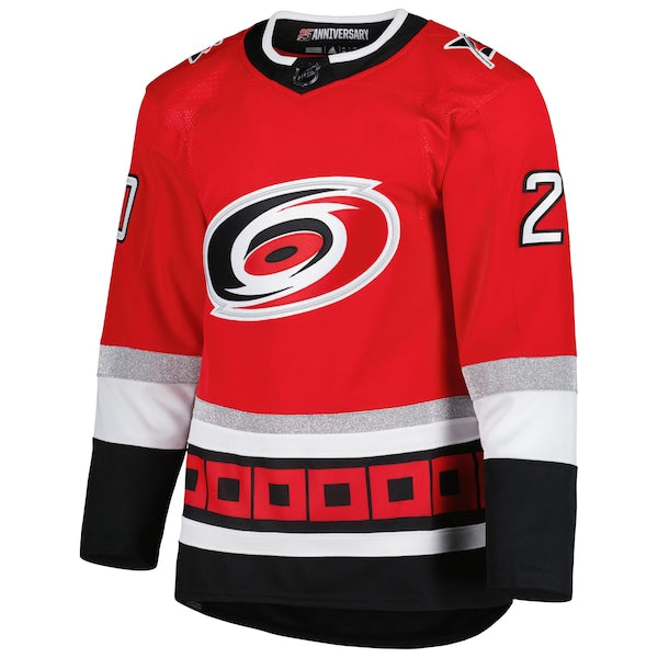 Sebastian Aho Carolina Hurricanes adidas Alternate Primegreen Authentic Player Jersey - Red - Image 2