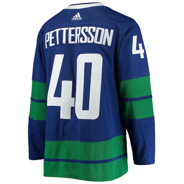 Elias Pettersson Vancouver Canucks adidas 2020/21 Authentic Alternate Player Jersey - Blue - Image 3