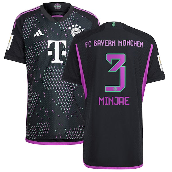 Kim Min-jae Bayern Munich adidas 2023/24 Away Authentic Player Jersey - Black/White - Image 2