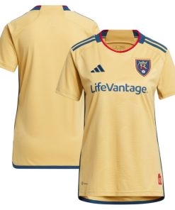 Real Salt Lake adidas Women's 2024 The Beehive State Kit Replica Jersey - Gold