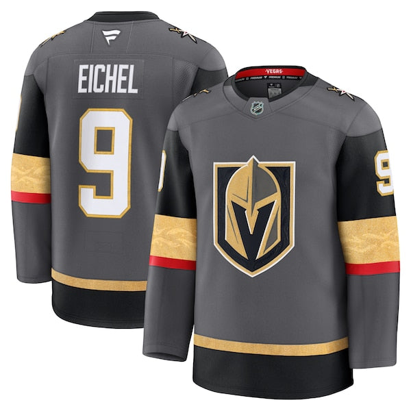 Jack Eichel Vegas Golden Knights Alternate Premium Jersey - Gray/Gold