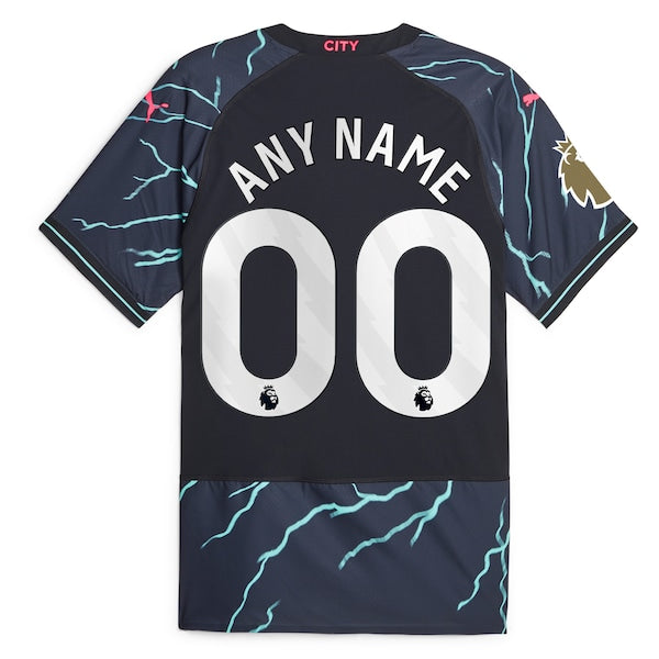 Manchester City Puma 2023/24 Third Authentic Custom Jersey - Navy - Image 3