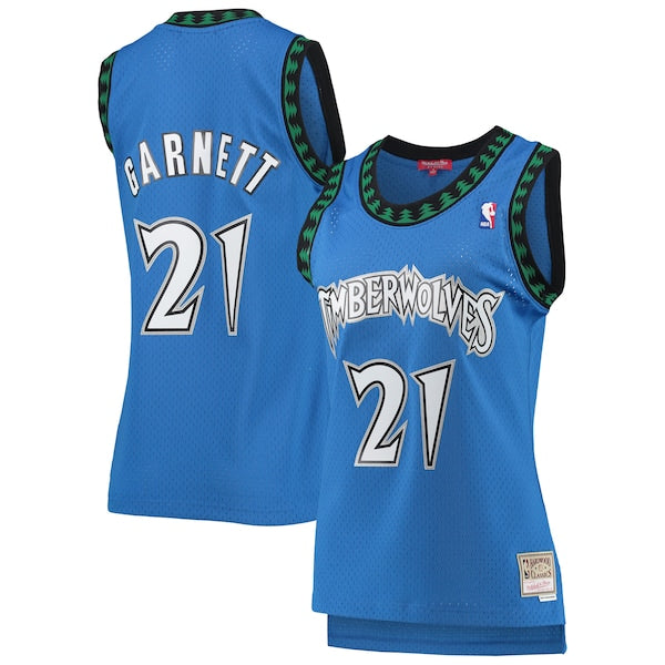 Kevin Garnett Minnesota Timberwolves Women's Hardwood Classics Swingman Jersey - Blue