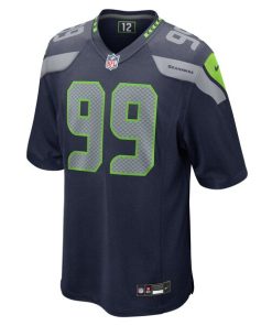 Alternative view of Leonard Williams Seattle Seahawks Nike  Game Jersey -  College Navy