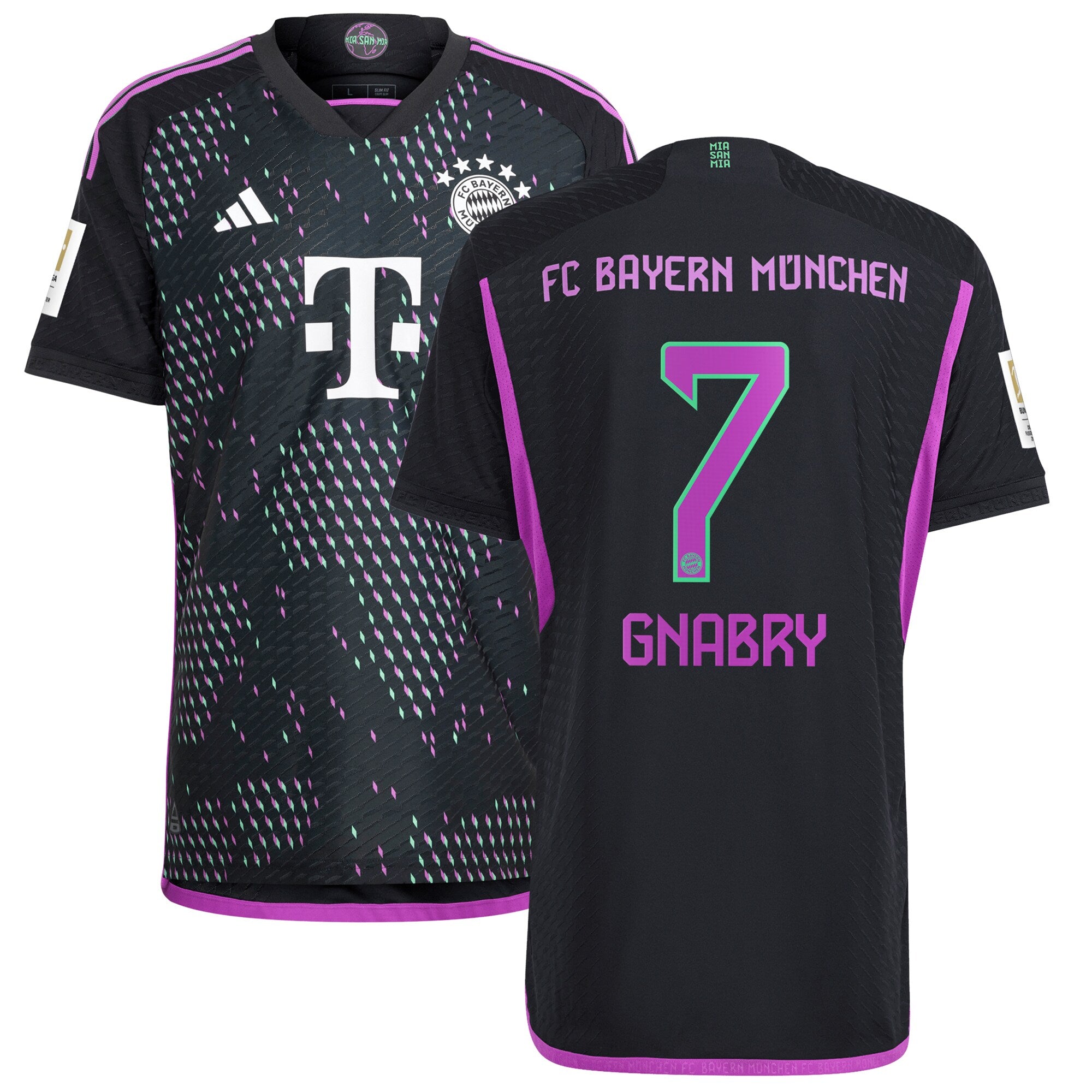 Serge Gnabry Bayern Munich adidas 2023/24 Home Authentic Jersey - White/Black - Image 6