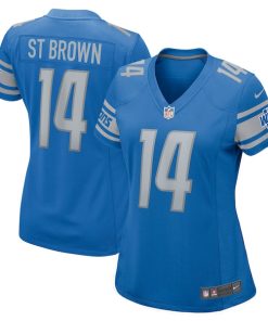 Amon-Ra St. Brown Detroit Lions Nike Women's Game Player Jersey - Blue