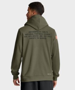 Alternative view of Indianapolis Colts Nike 2025 Salute to Service Sideline Standard Issue Dri-FIT Hoodie - Olive