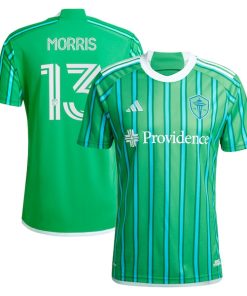 Jordan Morris Seattle Sounders FC adidas 2024 The Anniversary Kit Replica Player Jersey?¨C Green