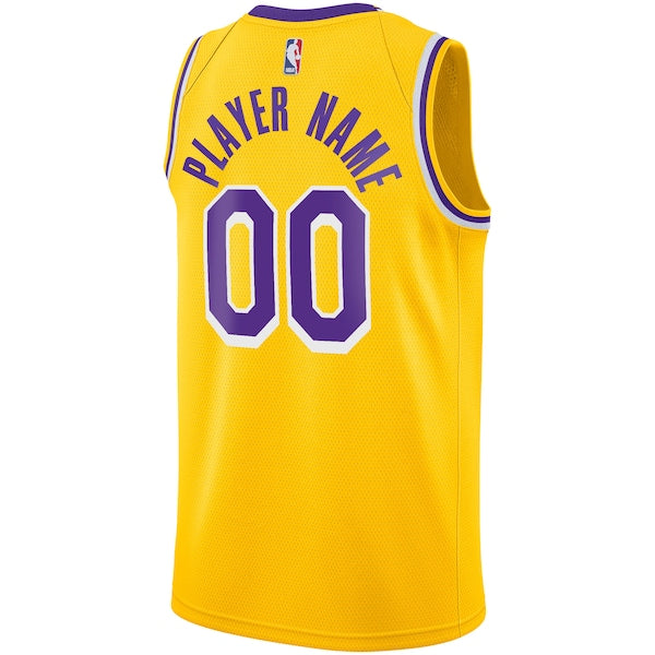 Los Angeles Lakers Nike 2020/21 Swingman Custom Jersey - Icon Edition - Gold - Image 3