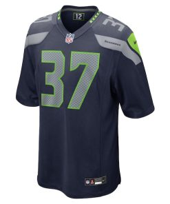 Alternative view of Damarion Williams Seattle Seahawks Nike  Game Jersey -  College Navy