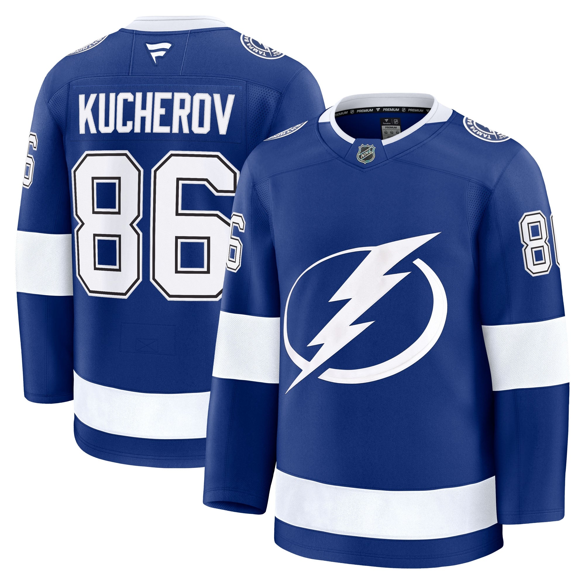 Nikita Kucherov Tampa Bay Lightning Alternate Premium Jersey - Black/Blue - Image 9