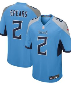Alternative view of Tyjae Spears Tennessee Titans Nike Team Game Jersey -  Light Blue/Navy