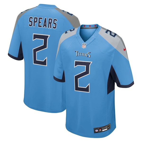 Tyjae Spears Tennessee Titans Nike Team Game Jersey - Light Blue/Navy - Image 2