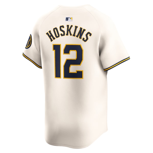 Rhys Hoskins Milwaukee Brewers Nike Home Limited Player Jersey - Cream - Image 3