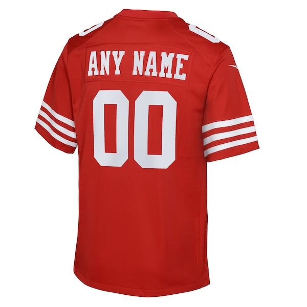 San Francisco 49ers Nike Youth Game Custom Jersey - Scarlet - Image 3