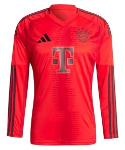 Alternative view of Bayern Munich adidas 2024/25 Home Replica Long Sleeve Blank Jersey - Red