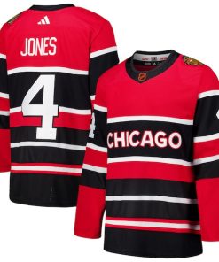 Seth Jones Chicago Blackhawks adidas Reverse Retro 2.0 Authentic Player Jersey - Red
