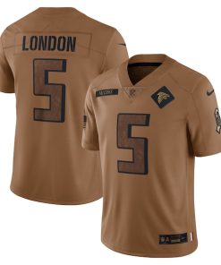 Drake London Atlanta Falcons Nike 2023 Salute To Service Limited Jersey - Brown