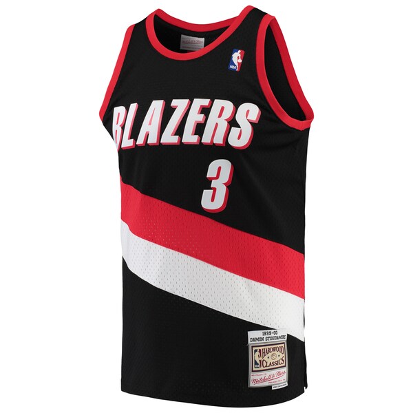 Damon Stoudamire Portland Trail Blazers 1999/00 Hardwood Classics Swingman Jersey - Black - Image 2