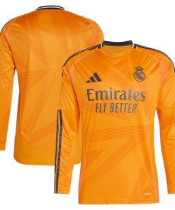 Los Merengues adidas 2024/25 Away Replica Long Sleeve Jersey - Orange