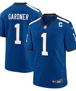Ahmad Sauce Gardner Indianapolis Colts Nike Alternate 2 Indiana Nights Game Jersey -  Heather Royal/Royal/White