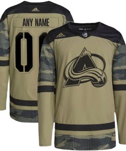 Colorado Avalanche adidas Military Appreciation Team Authentic Custom Practice Jersey - Camo