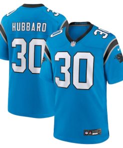 Alternative view of Chuba Hubbard Carolina Panthers Nike Alternate Game Jersey -  Blue/Black
