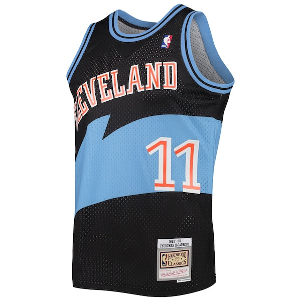 Zydrunas Ilgauskas Cleveland Cavaliers Hardwood Classics Swingman Jersey - Black - Image 2