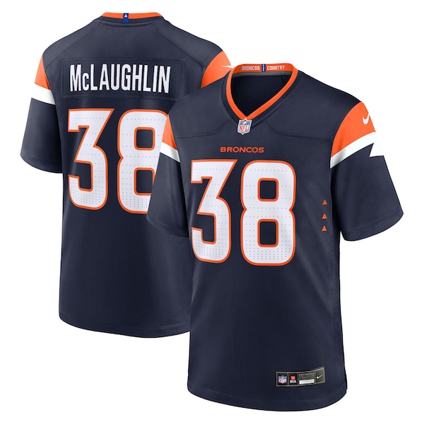 Jaleel McLaughlin Denver Broncos Nike Alternate Game Jersey - Navy/White/Orange