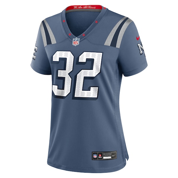 TreVeyon Henderson New England Patriots Nike Women's 2025 Rivalries Collection Game Jersey - Storm Blue - Image 2