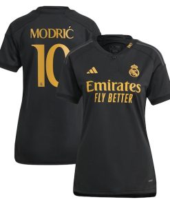 Luka Modric Los Merengues adidas Women's 2023/24 Third Replica Player Jersey - Black