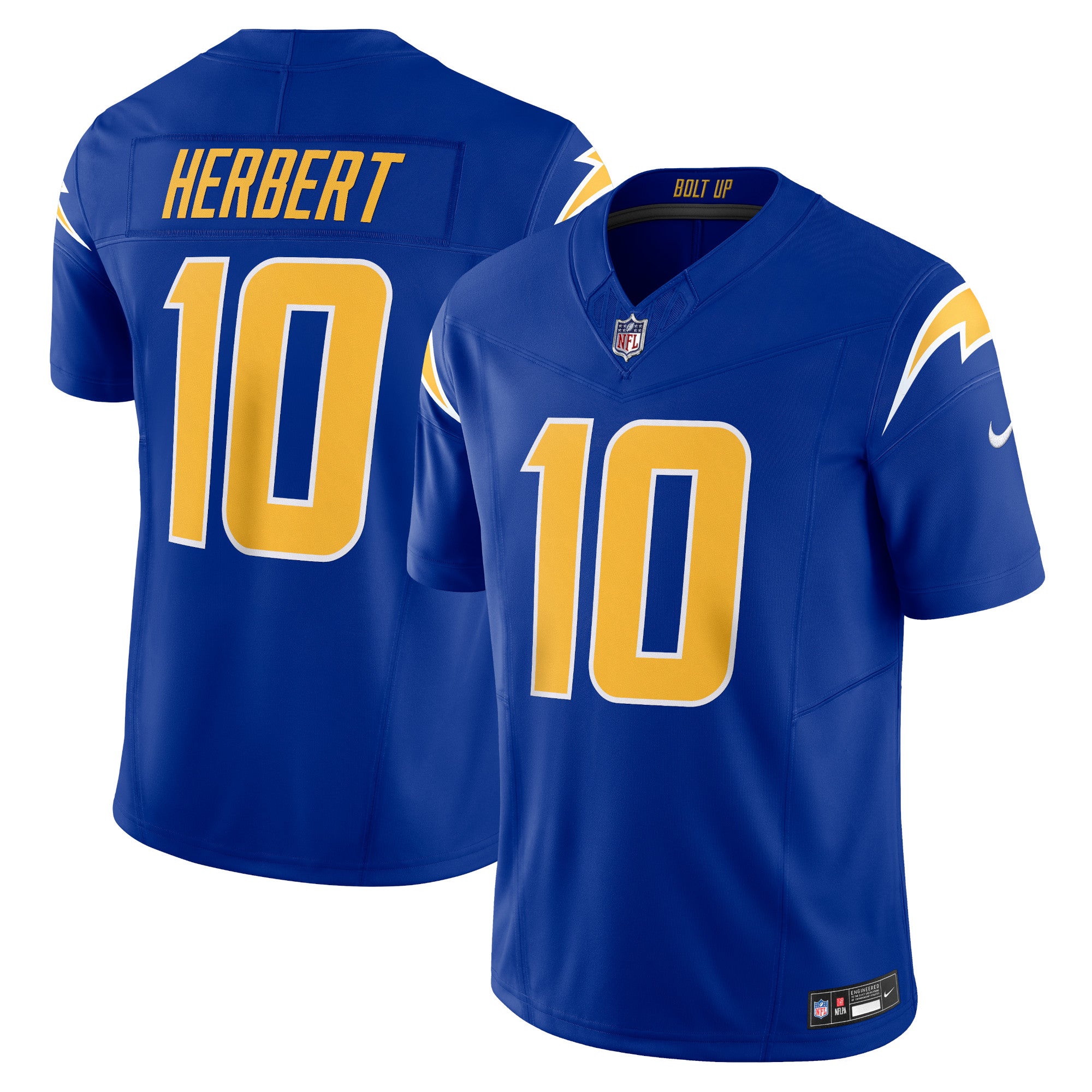 Justin Herbert Los Angeles Chargers Nike Vapor F.U.S.E. Limited Jersey - White/Navy/Powder Blue/Royal - Image 7