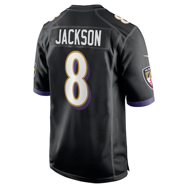 Lamar Jackson Baltimore Ravens Nike Alternate Game Jersey - Black/White - Image 4