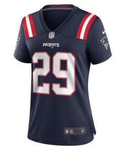 Alternative view of JC Jackson New England Patriots Nike Women's  Game Jersey -  Navy
