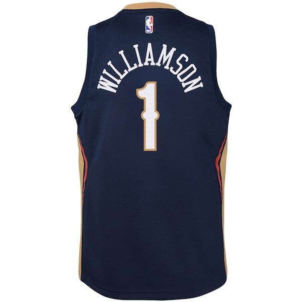 Zion Williamson New Orleans Pelicans Nike Youth Swingman Jersey - Icon Edition - Navy/White - Image 3