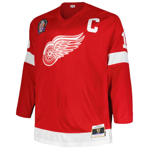 Steve Yzerman Detroit Red Wings Big & Tall Captain Patch Blue Line Player Jersey - Red - Image 2