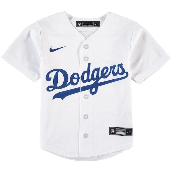 Los Angeles Dodgers Nike Preschool Home Replica Team Jersey - White - Image 2
