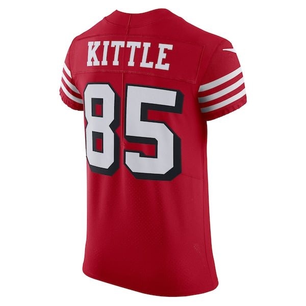 George Kittle San Francisco 49ers Nike Alternate Vapor Elite Jersey - Red/Scarlet/White - Image 4