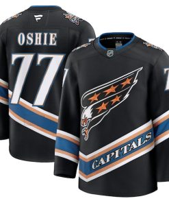 TJ Oshie Washington Capitals  Alternate 50th Anniversary Premium Jersey - Black/Red