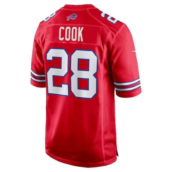 James Cook Buffalo Bills Nike Alternate Game Jersey - Red - Image 3